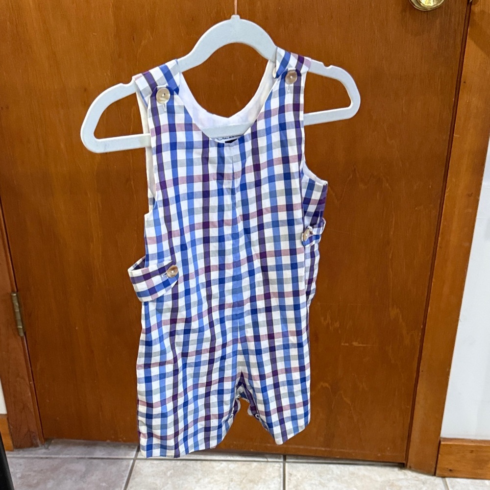 Oscar de la Renta kids jumper Blue and Purple Checkered Shirt
